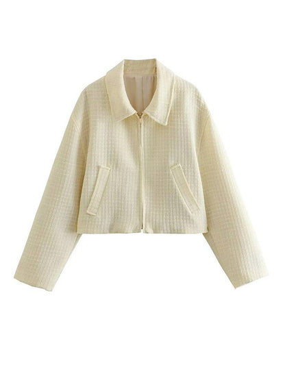 Manteau en coton uni manches longues